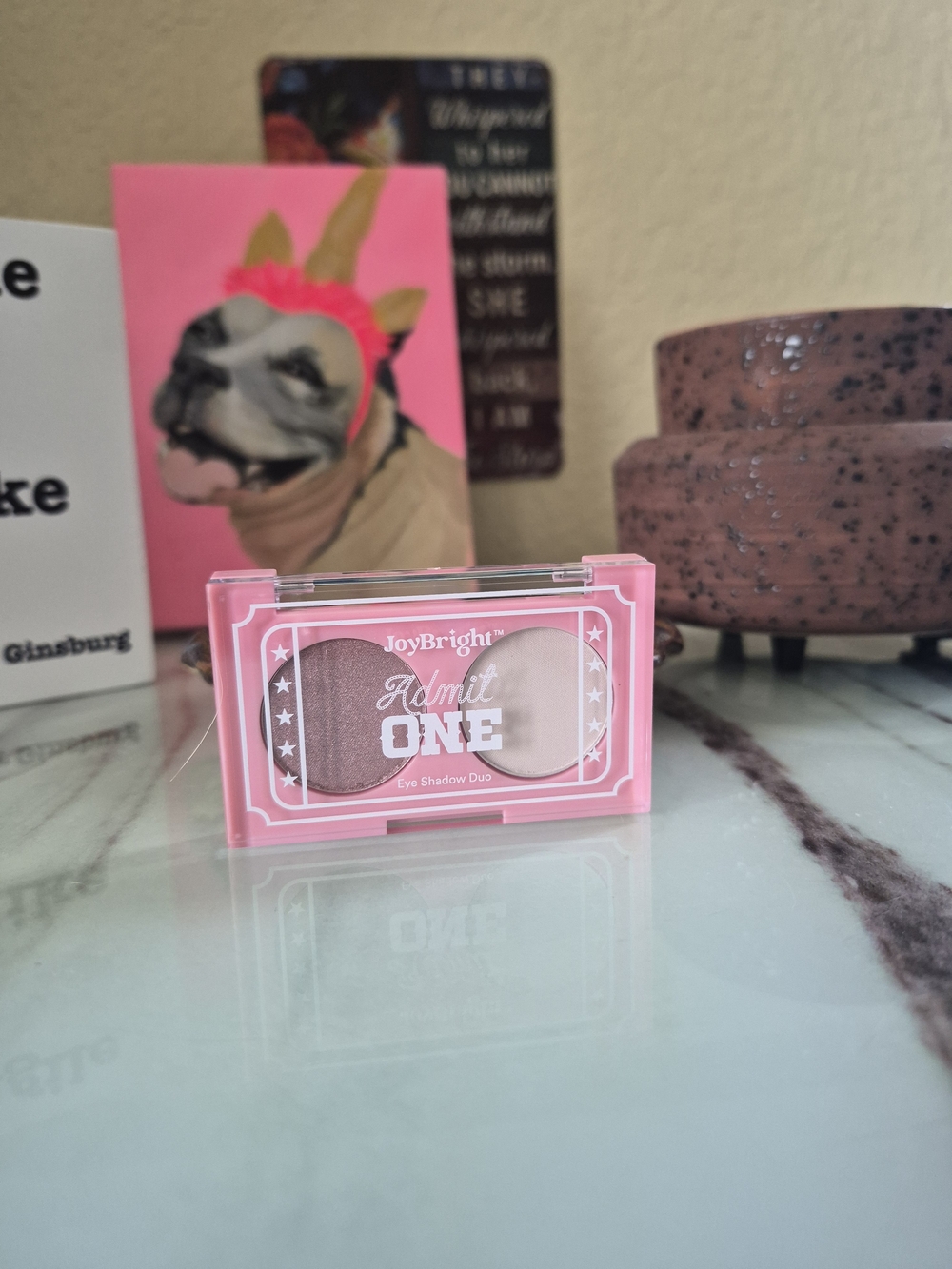 Admit One Eyeshadow Duo - Pink Packaging, Rose & Champagne Shades